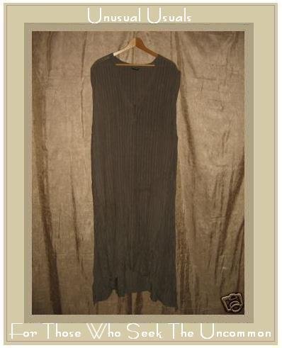 EXOTIC Long Earthy Mushroom Rayon Duster Vest Jacket 1X
