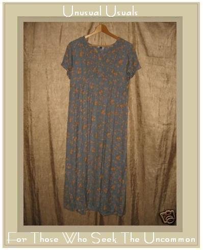 April Cornell Long Floral Pin Tuck Dress Small S