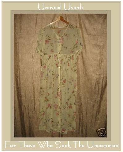 New KARAVAN Long Floral Pin Tuck Dress Small S