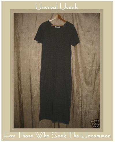 MARCHETTA Long Taupe Gray Knit Pullover Tunic Dress Small S