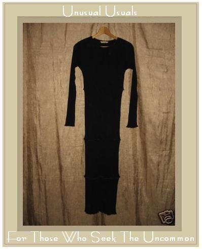 New CLOTHSPIN Long Black Knit Pullover Tunic Dress Small S