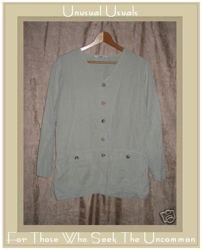 COTTON WEAR Long Tencel Tunic Top Shirt MEDIUM M