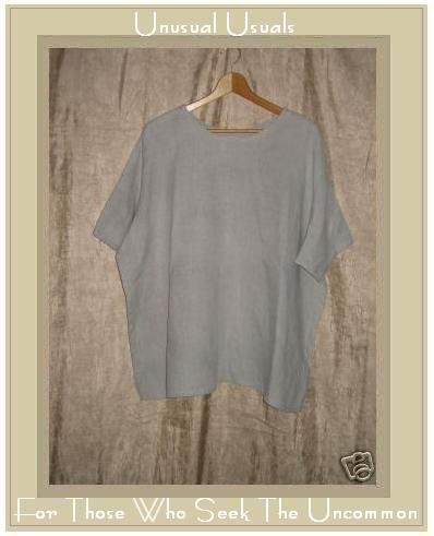 FLAX Jeanne Engelhart Linen Pullover Shirt Tunic Top Large L