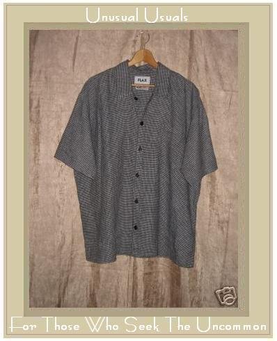 FLAX by Jeanne Engelhart LINEN Button Shirt Top Medium M