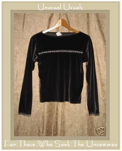 FIT IGU ESO Softest Velour Knit Pullover shirt top Medium M