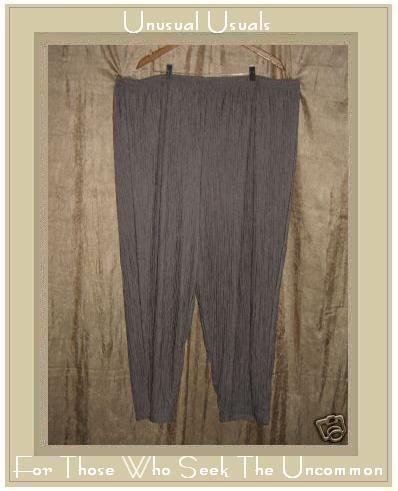 SILVER THREADS LTD. Soft Gray Crinkled Pants 4X