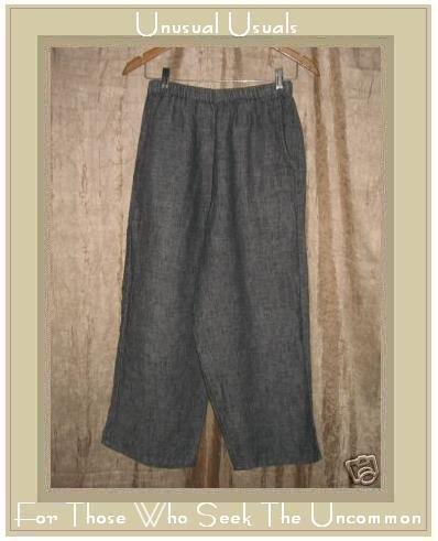 FLAX by Jeanne Engelhart Gray LINEN FLOODS Pants Petite P