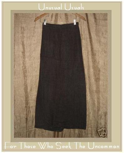 Flax by Jeanne Engelhart Earthy Bark Cloth Wrap Skirt Small S