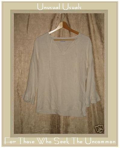 TSD Two Star Dog Lovely Hemp & Tencel Shirt Tunic Top Small S