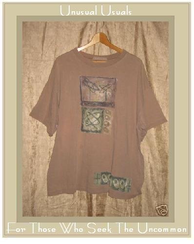 BLUE FISH Soft Brown Knit Tee Shirt Pullover Top 1995 OS