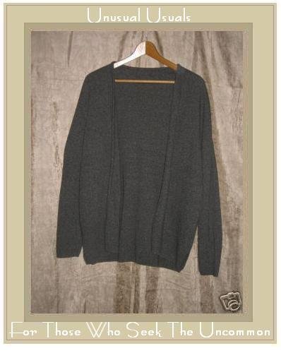 Marchetta Taupe Gray Open Cardigan Shirt Top Large L