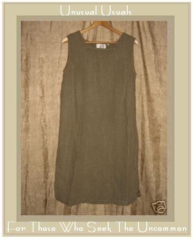 J. Jill Mushroom Gray LINEN Pullover Sheath Dress Medium M
