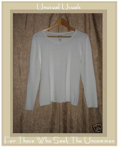 Chico's Design White Knit Pullover shirt top Size 0 Small S