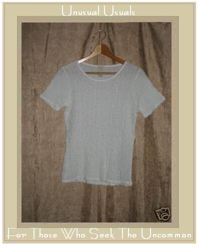 J. Jill Stretch Puckered Knit Pullover shirt top Size 8 Small S