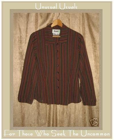 FLAX Shapely Button Shirt Top Jeanne Engelhart Petite P