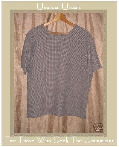 FLAX Jeanne Engelhart Linen Pullover Shirt Tunic Top Small S