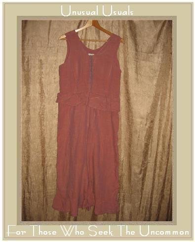 FLAX by Jeanne Engelhart Sunset LINEN Bedskirt Bloomers Peplum Overalls Pants Small S