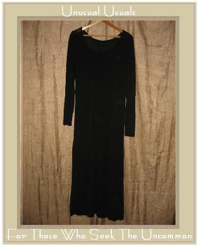 EILEEN FISHER Long Black Knit Pullover Dress Small Medium S M