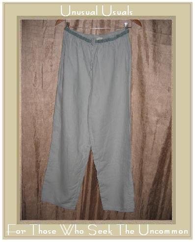 J. JILL Seafoam Linen Drawstring Pants Slacks Medium M