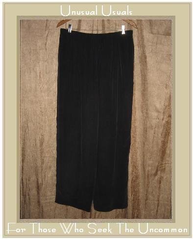 DANA B. And Karen Loose Black Silk Drawstring Pants Size 16