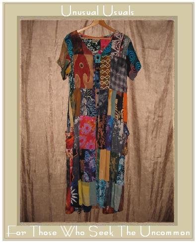 Kosi Bali Collection Long Patchwork Batik Dress One Size