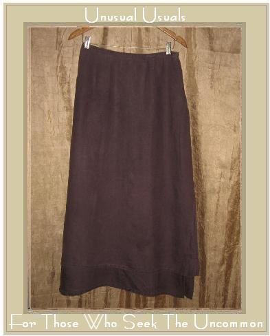 J. Jill Long Flirty Purple LINEN Layered SKIRT Medium M