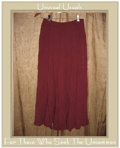 ASIACRAFT Long & Full Raspberry Rayon Skirt Medium M