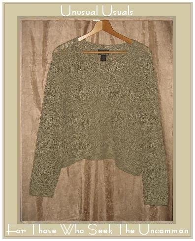 SIGRID OLSEN Soft Silk Taupe Pullover Sweater LARGE L