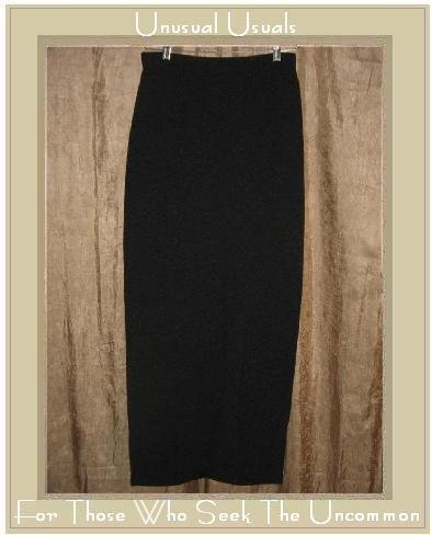 LILITH of France Long Gray Wool Gathered Hem Skirt Large L