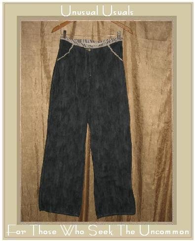 Neesh by D.A.R. Mottled Blue Cotton Wide Leg Pants Small S