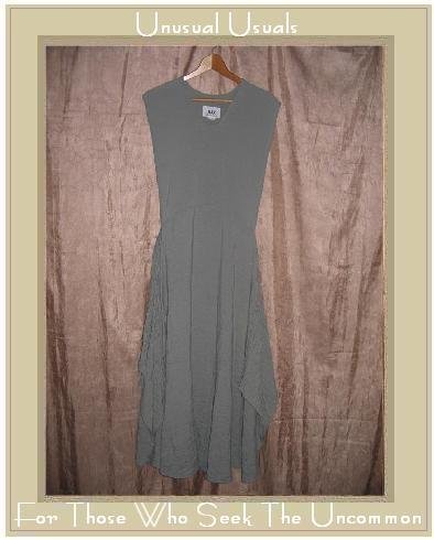 FLAX by Jeanne Engelhart MINT CHECK PINAFORWARD Jump Dress Medium M