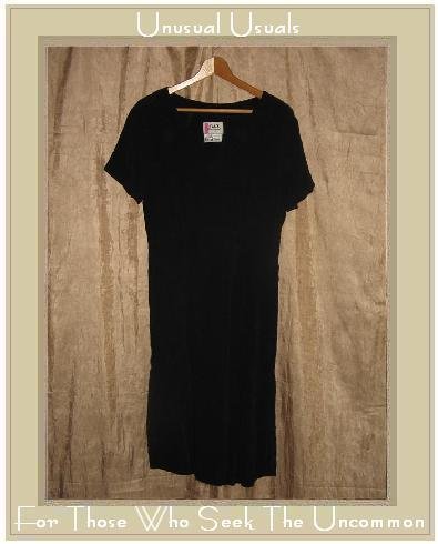 FLAX by Jeanne Engehart Black Thirties Theme Tropics Dress Small