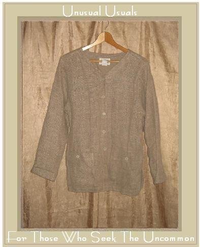 EILEEN FISHER Heavy Bark Clothe Linen Tunic Top Jacket Small S