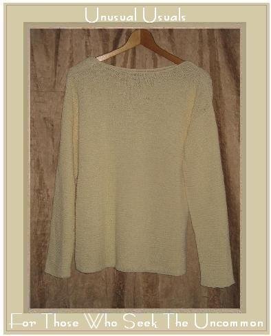 EILEEN FISHER Textured Knit Cream Tunic Sweater Top Medium M