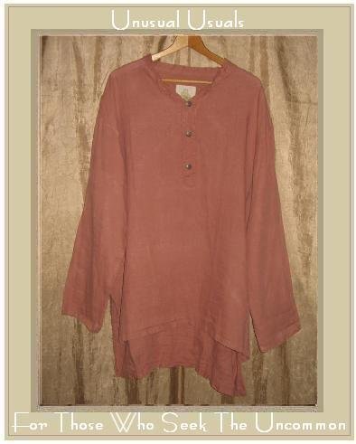 BEEKEEPER Long LINEN Tunic Top Shirt Jeanne Engelhart FLAX Large L