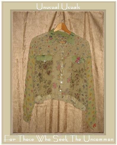 SACRED THREADS Light Floral Button Jacket Top Small Medium S M