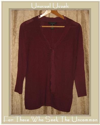 Banana Republic Silk Cashmere Ruffle Pullover Shirt Top Large L
