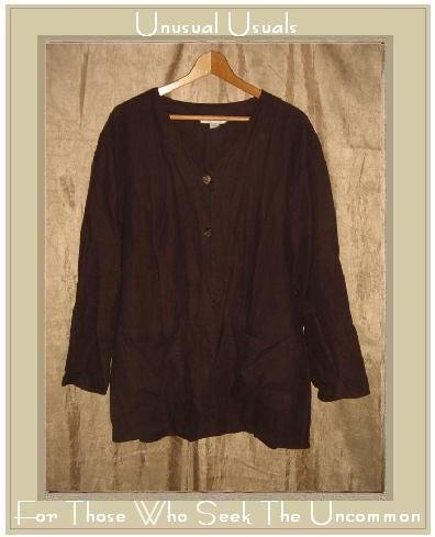 COTTON WEAR Maroon LINEN Button Jacket Tunic Top Medium M