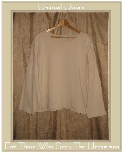 PACIFIC COTTTON Cream Knit Pullover Shirt Top One Size