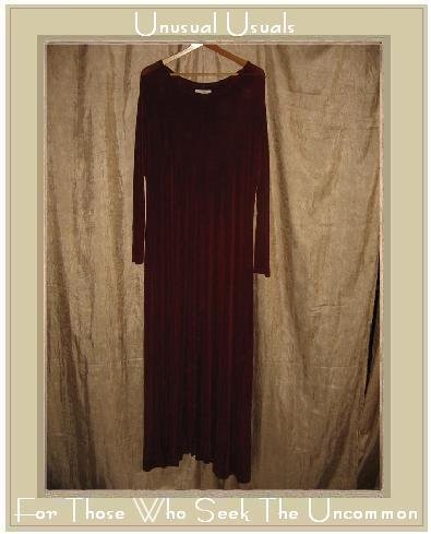 FLAX by Jeanne Engelhart Long Shapely Slinky Berry Knit Dress Large L