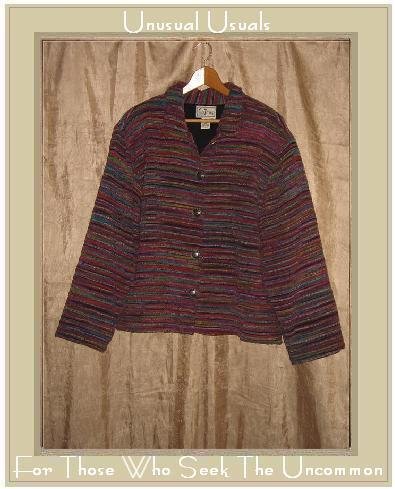 TANTRUMS Chenille Stripe Button Jacket Shirt Top Large L