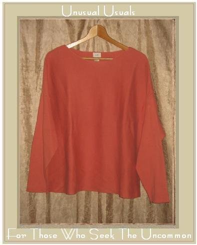 J. Jill Coral Cotton Knit Pullover Shirt Tunic Top Large L