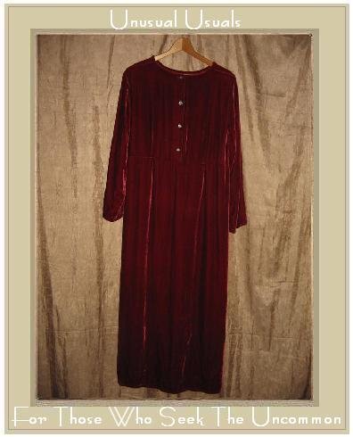 KIKO Comfortable Long Red Rayon Silk Velvet Dress Small S