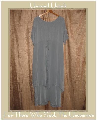 BETH SCHAEFFER Long Blue Layered Pullover Dress Medium M