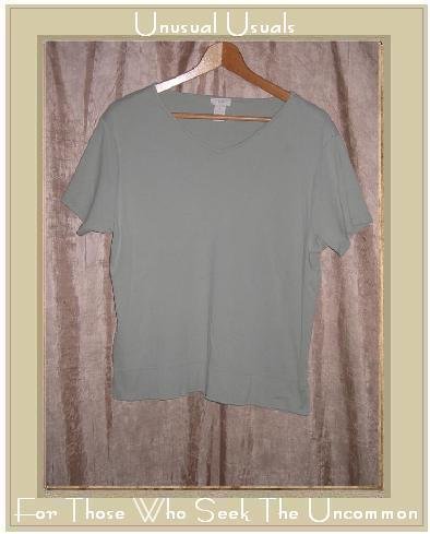 J. Jill Soft Green Cotton Tee Shirt Top Medium M