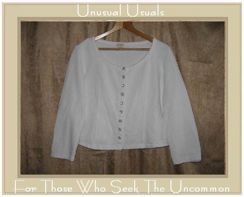 J. Jill Soft White Knit Snappy Jacket Shirt Top Large Petite LP
