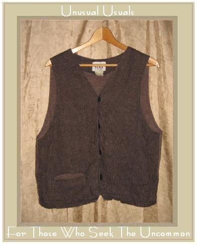 FLAX by Angelheart Jeanne Engelhart LINEN VEST Medium M