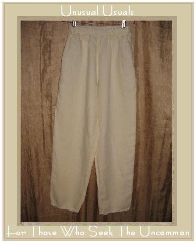 FLAX by Jeanne Engelhart White LINEN Pants Petite P