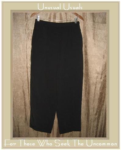 J. JILL Heavy Black Linen Pants Slacks Size 8