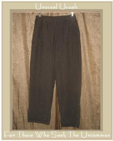 FLAX by Jeanne Engelhart Brown Cotton Corduroy Pants MEDIUM M